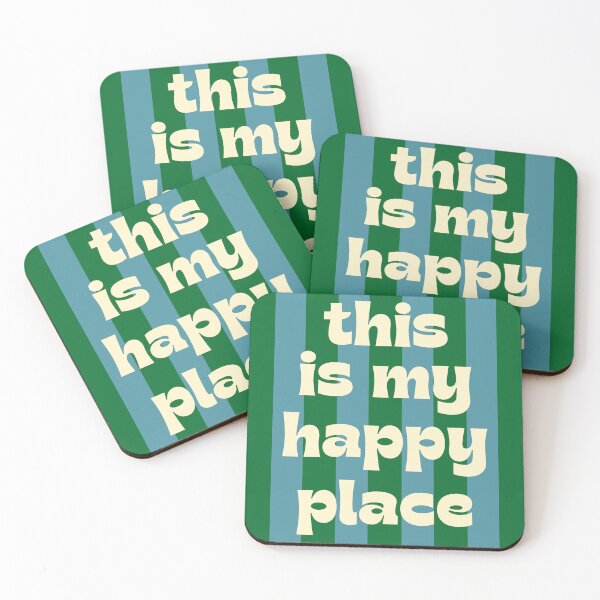 Item preview, This is my happy place (Green stripes edition) designed and sold by Paigaam.