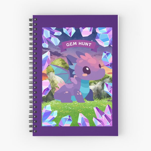 Item preview, Cute Purple Dragon Gem Hunt Adventure Poster designed and sold by Frafri92.