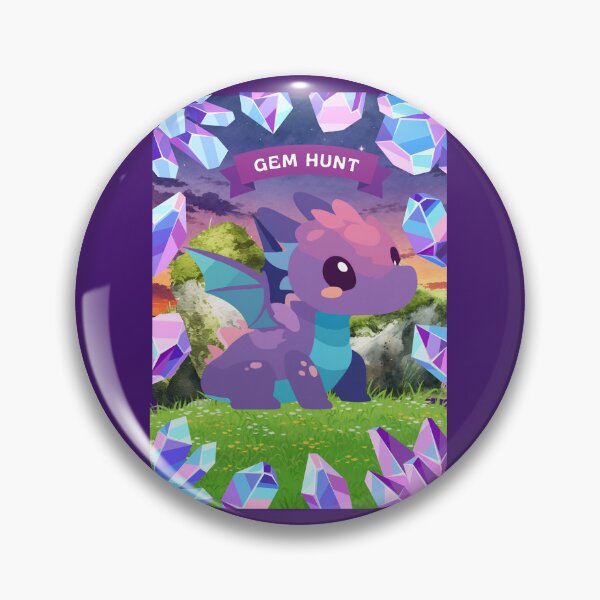 Item preview, Cute Purple Dragon Gem Hunt Adventure Poster designed and sold by Frafri92.