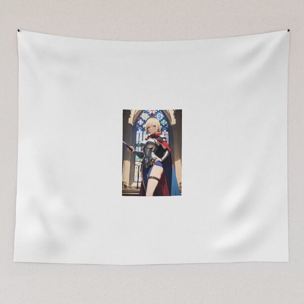 Item preview, Stained Glass Knight Anime Warrior Girl designed and sold by iloveanimechibi.