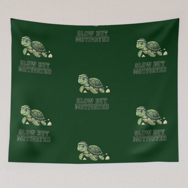 Item preview, Slow But Motivated Funny Turtle Meme Design designed and sold by Lylistudio.