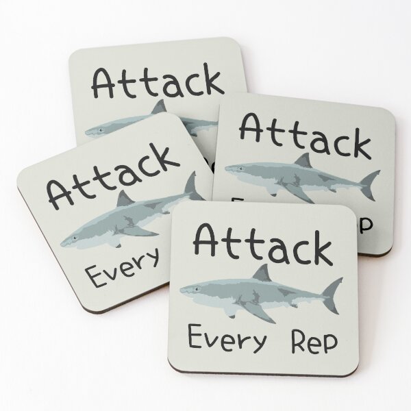 Item preview, Attack Every Rep - Shark gymwear designed and sold by natzshaw.