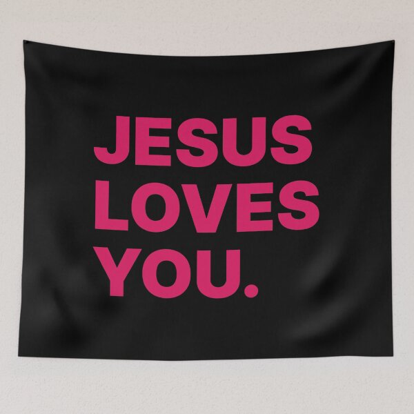 Item preview, Neon Jesus Loves You, Vibrant Christian Faith, Retro Religious, Inspirational Bible Quote designed and sold by Sprinkle12345.