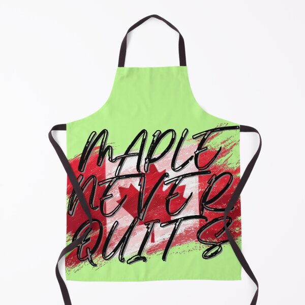 Item preview, Maple Never Quits – Canadian Maple Leaf Motivational Typography Design designed and sold by DZ Vibe Studio.