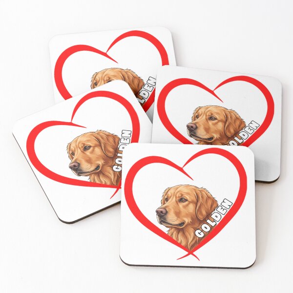 Item preview, Golden Retriever Heart Brush Stroke Silhouette designed and sold by KrystekShop.