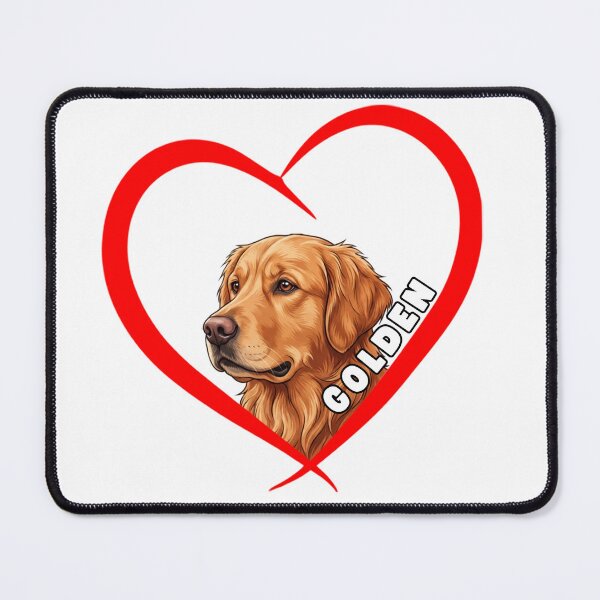 Item preview, Golden Retriever Heart Brush Stroke Silhouette designed and sold by KrystekShop.