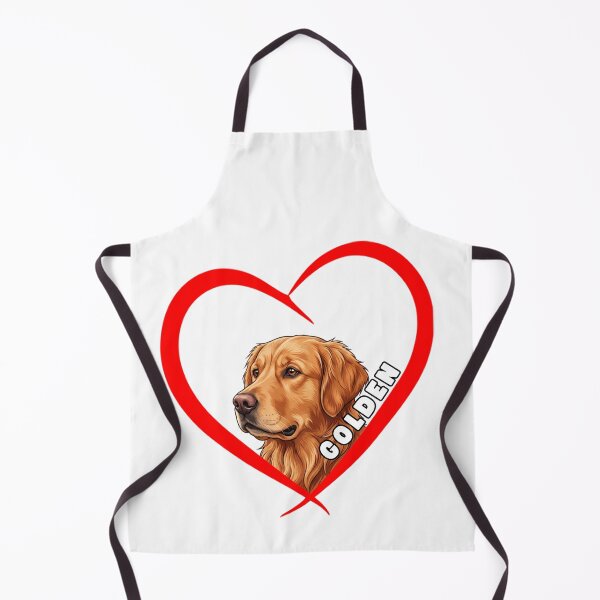 Item preview, Golden Retriever Heart Brush Stroke Silhouette designed and sold by KrystekShop.
