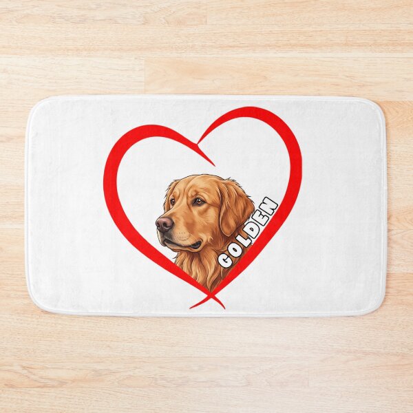 Item preview, Golden Retriever Heart Brush Stroke Silhouette designed and sold by KrystekShop.