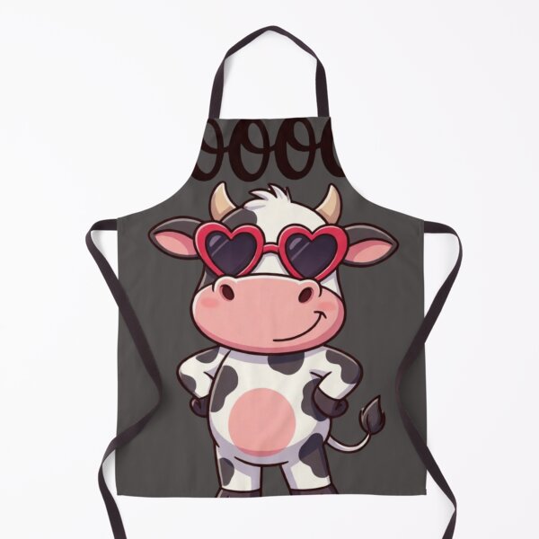 Item preview, Mooood Cute Cow Wearing Heart Sunglasses Cartoon designed and sold by Golden_Pixel_Paper.
