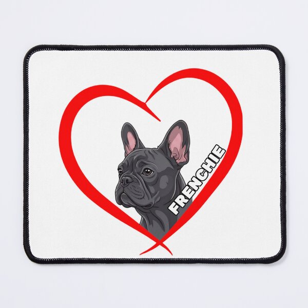 Item preview, Frenchie Heart Brush Stroke Silhouette designed and sold by KrystekShop.