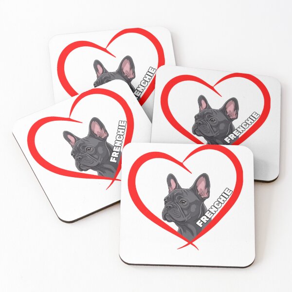 Item preview, Silueta de Frenchie Heart con pinceladas de trazo fino designed and sold by Krystek-Studio .