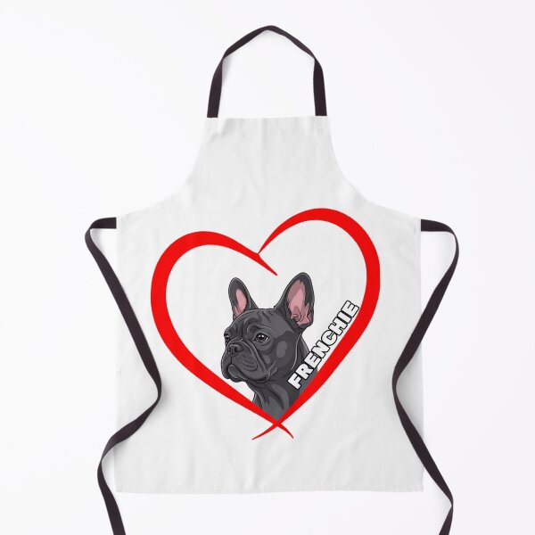 Item preview, Frenchie Heart Brush Stroke Silhouette designed and sold by KrystekShop.