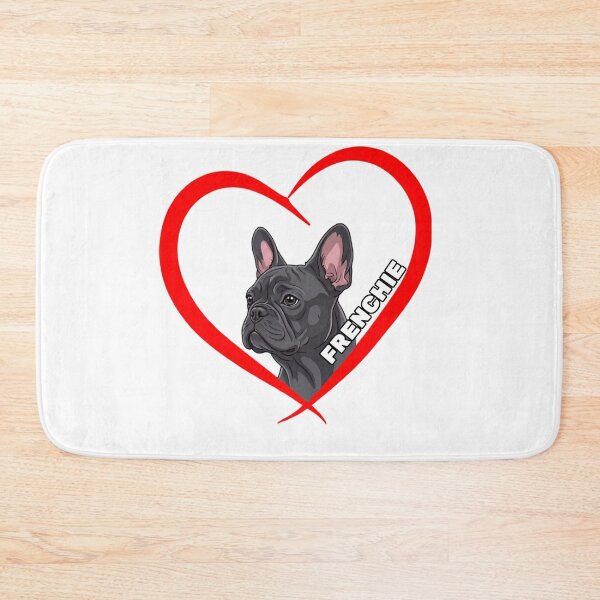 Item preview, Frenchie Heart Brush Stroke Silhouette designed and sold by KrystekShop.