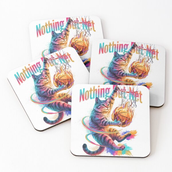 Item preview, Rainbow Basketball Cat – Nothing But Net Sports Graphic designed and sold by RBToper.
