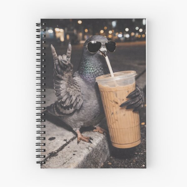 Item preview, Rock On Pigeon With Iced Coffee designed and sold by azule1.