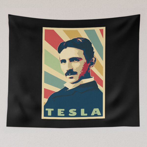 Item preview, Nikola Tesla Inventor Portrait Pop Art Design designed and sold by marke770.