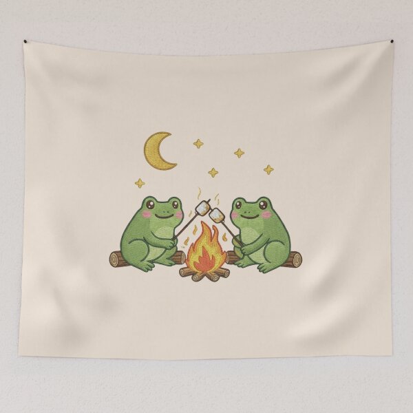 Item preview, Frog Campfire, Funny Frog Cottagecore designed and sold by Sprinkle12345.