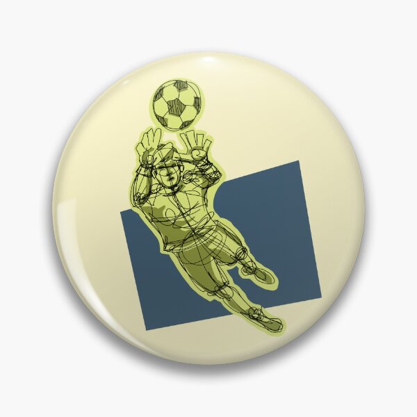 Item preview, Goalkeeper For The Save with Yellow Background  designed and sold by missmann.