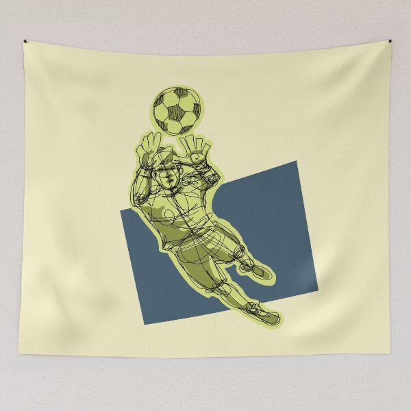 Item preview, Goalkeeper For The Save with Yellow Background  designed and sold by missmann.