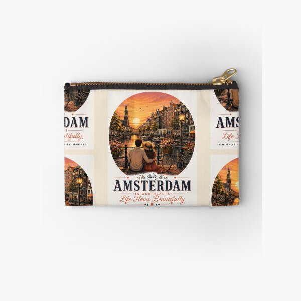 Item preview, Amsterdam In Our Hearts Life Flows Beautifully designed and sold by BagFactoryUK.