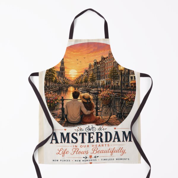 Item preview, Amsterdam In Our Hearts Life Flows Beautifully designed and sold by BagFactoryUK.
