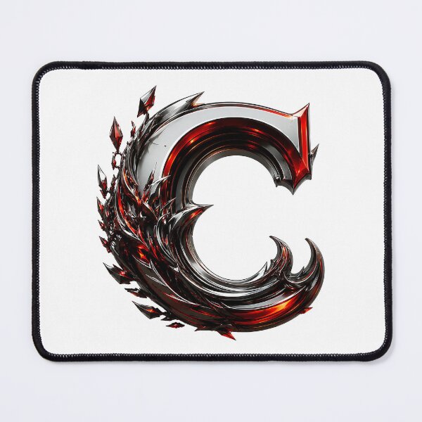 Item preview, Crimson Steel Alphabet of Power Letter C designed and sold by BlissBlvdShop.
