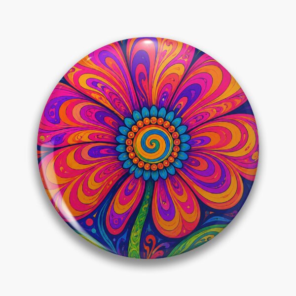 Item preview, Psychedelic flower designed and sold by Judith Murphy.