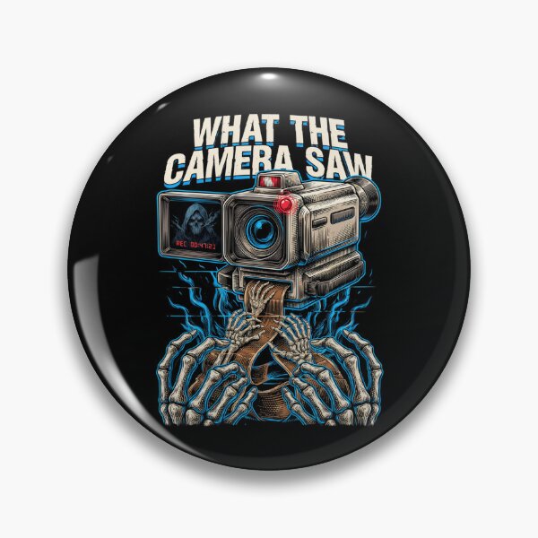 Item preview, What the Camera Saw, Retro Horror Found Footage VHS 80s Graphic designed and sold by CryptReel.