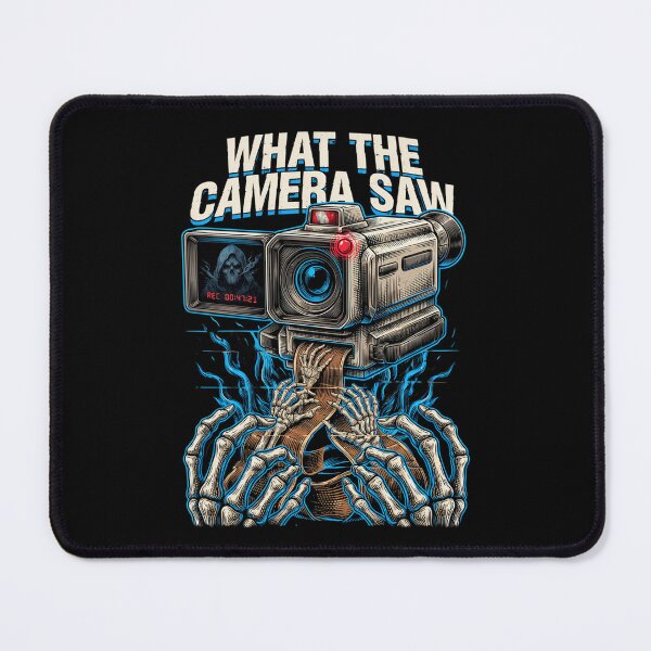 Item preview, What the Camera Saw, Retro Horror Found Footage VHS 80s Graphic designed and sold by CryptReel.