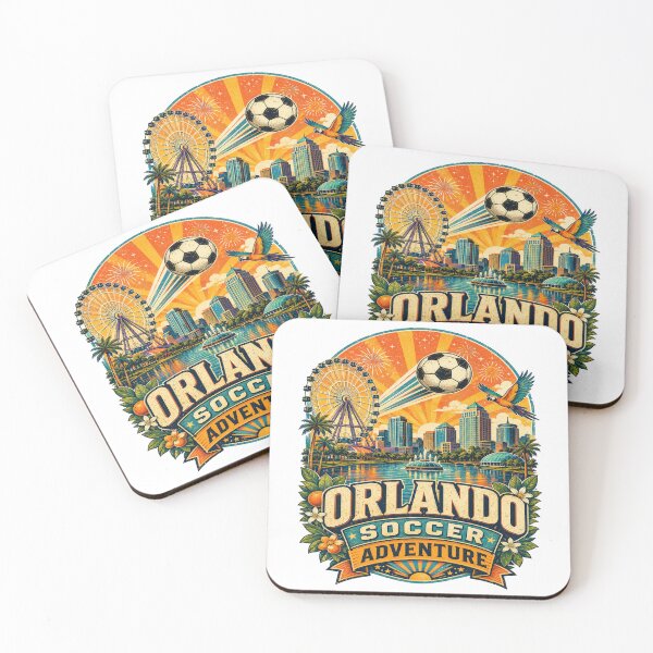 Item preview, Orlando Soccer Adventure Retro Travel Shirt | Florida Sunset Football Fan Vintage Theme Park Skyline Design designed and sold by Globalcitytees.