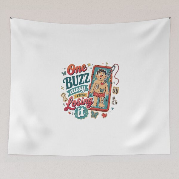 Item preview, One Buzz Away From Losing It Funny Retro Board Game Anxiety Humor designed and sold by AnhaPhysic.