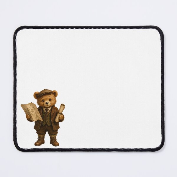 Item preview, Cute Bear Explorer Dark Academia Animals Print – Watercolor Teddy Bear Map Art, Vintage Adventure Sticker designed and sold by DonnaByPT.