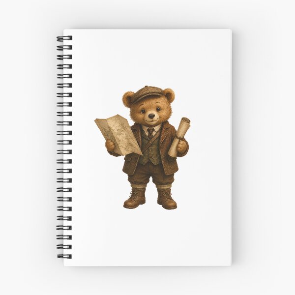 Item preview, Cute Bear Explorer Dark Academia Animals Print – Watercolor Teddy Bear Map Art, Vintage Adventure Sticker designed and sold by DonnaByPT.