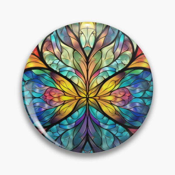 Item preview, Vibrant Symmetrical Glass Kaleidoscope Artwork designed and sold by pinkal.