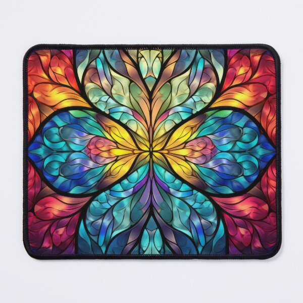 Item preview, Vibrant Symmetrical Glass Kaleidoscope Artwork designed and sold by pinkal.