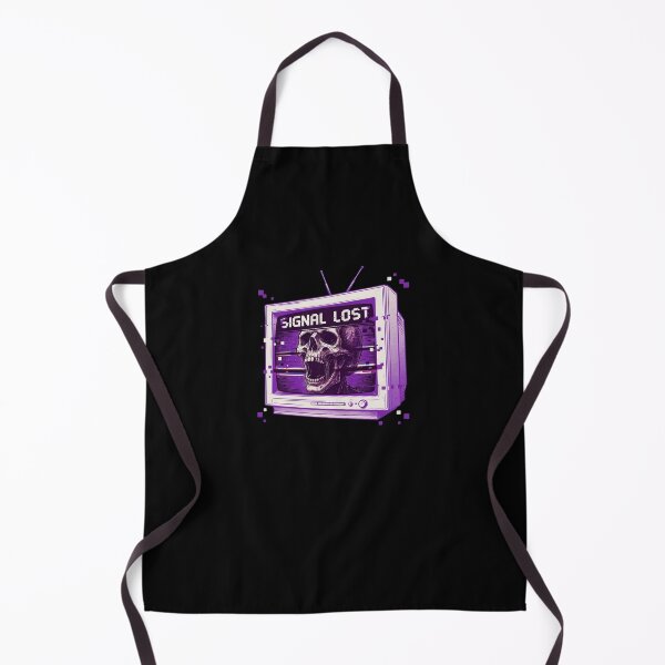 Item preview, Signal Lost, Retro Horror TV Skull Glitch VHS Purple 80s designed and sold by CryptReel.