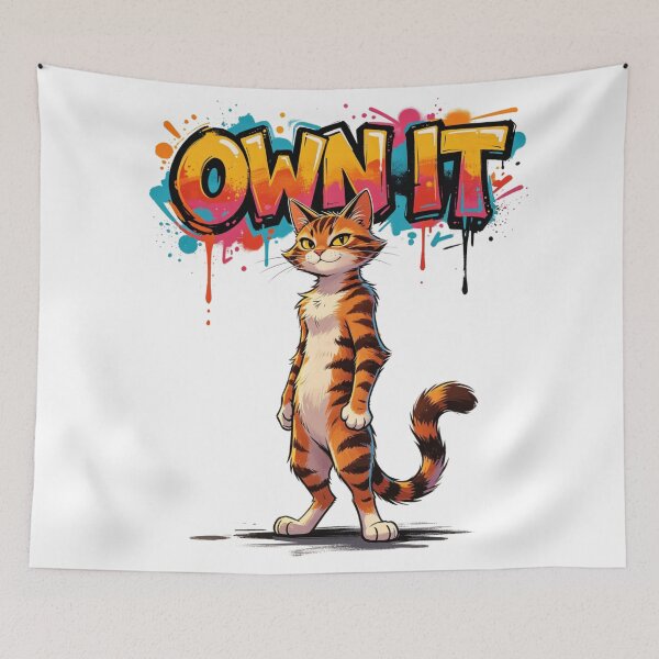Item preview, Own It Cat Confident Vibe designed and sold by LINSSEX Style • Urban & Sport Streetwear.
