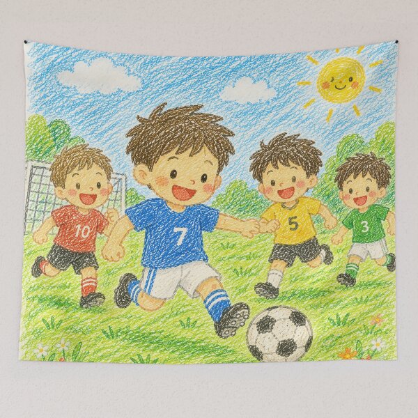 Item preview, Kids Playing football Crayon designed and sold by 0606PM.