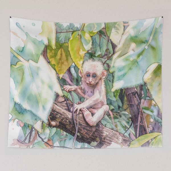 Item preview, Baby Monkey in Tree designed and sold by tomorrowsart.
