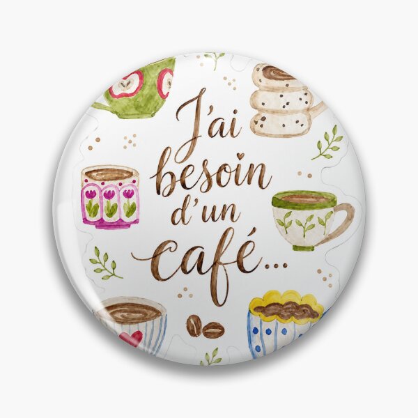 Item preview, I Need a Coffee – Cute French Coffee Watercolor designed and sold by IzaArtsShop.