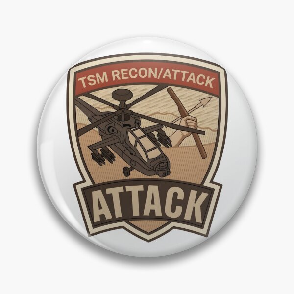Item preview, TSM Recon/Attack Apache Helicopter Military Patch designed and sold by CharlieDesings.