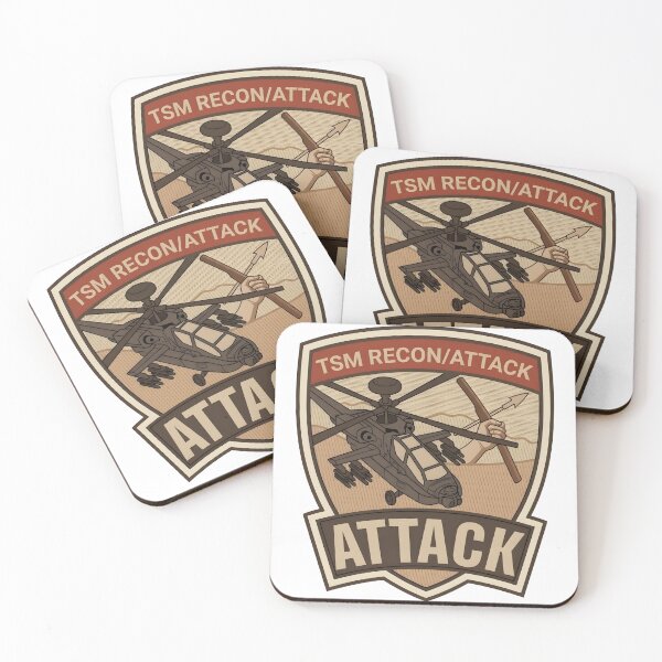 Item preview, TSM Recon/Attack Apache Helicopter Military Patch designed and sold by CharlieDesings.