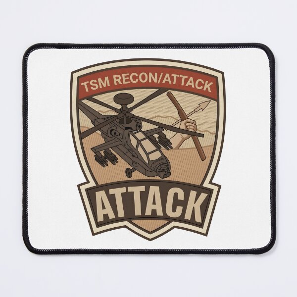 Item preview, TSM Recon/Attack Apache Helicopter Military Patch designed and sold by CharlieDesings.