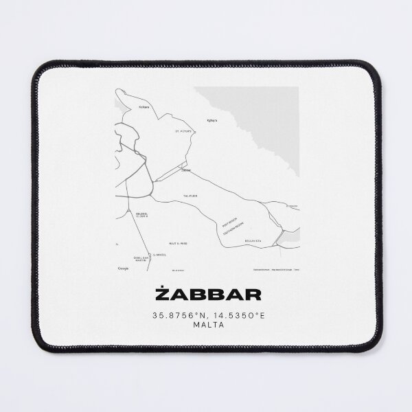 Item preview, Żabbar Map Print | Minimalist Street Map of Żabbar, Malta designed and sold by RM-Journey.