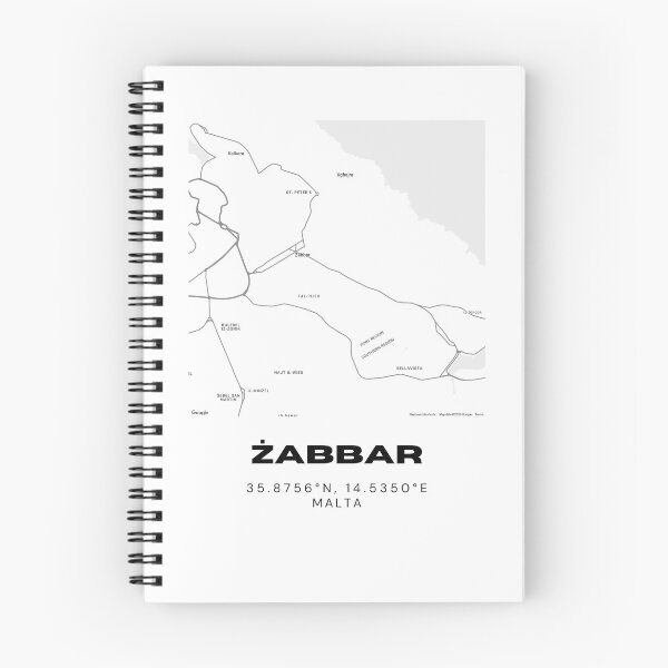 Item preview, Żabbar Map Print | Minimalist Street Map of Żabbar, Malta designed and sold by RM-Journey.