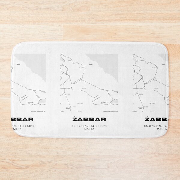 Item preview, Żabbar Map Print | Minimalist Street Map of Żabbar, Malta designed and sold by RM-Journey.