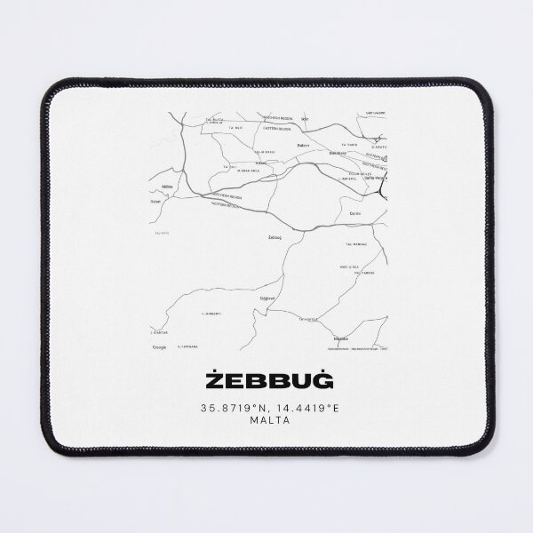 Item preview, Żebbuġ Map Print | Minimalist Street Map of Żebbuġ, Malta designed and sold by RM-Journey.
