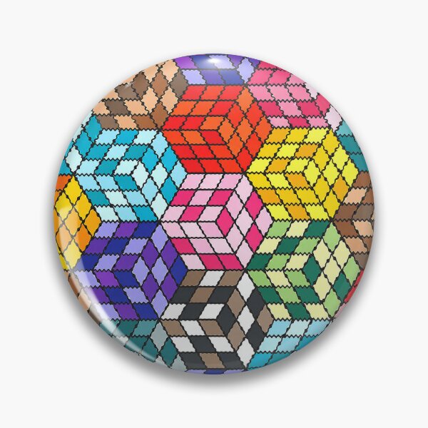 Item preview, Colorful Isometric Cube Geometric 3D Pattern designed and sold by DjFreeq.