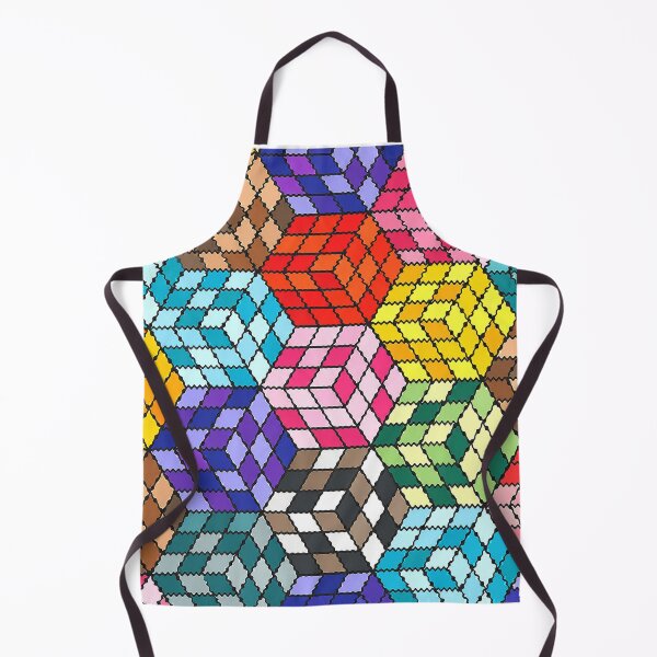 Item preview, Colorful Isometric Cube Geometric 3D Pattern designed and sold by DjFreeq.