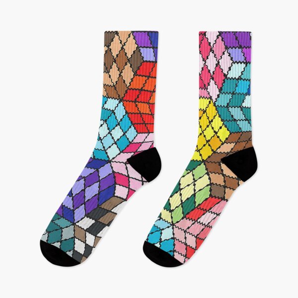 Item preview, Colorful Isometric Cube Geometric 3D Pattern designed and sold by DjFreeq.